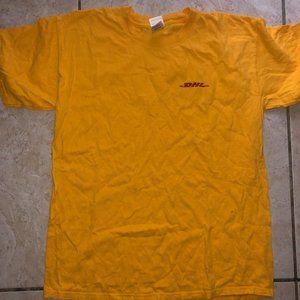 DHL T-SHIRT RED YELLOW SIZE L I'M ON IT VINTAGE Shipping German